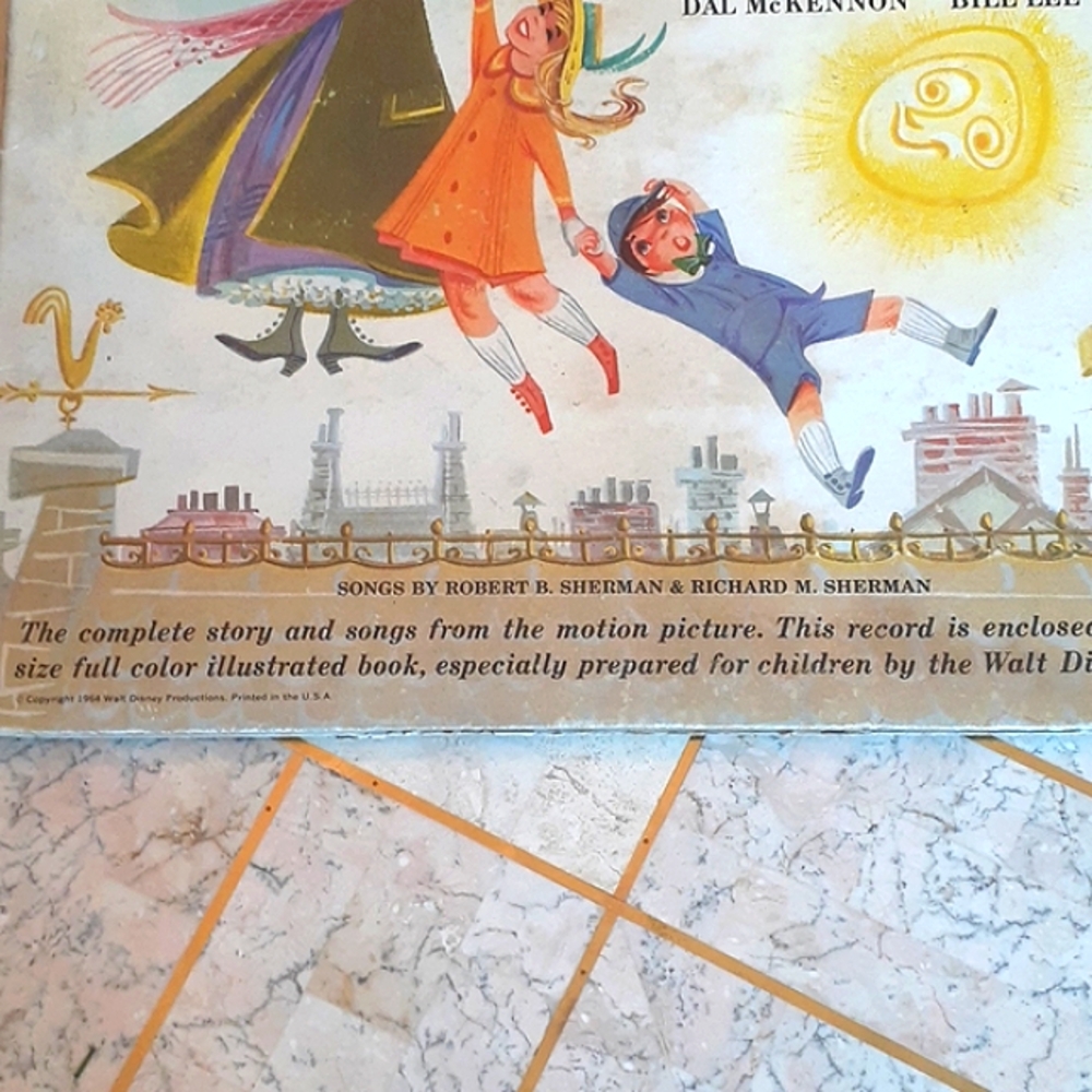Vintage Walt Disney 1964 Mary Poppins storybook /33 1/2 vinyl record - Picture 2 of 16